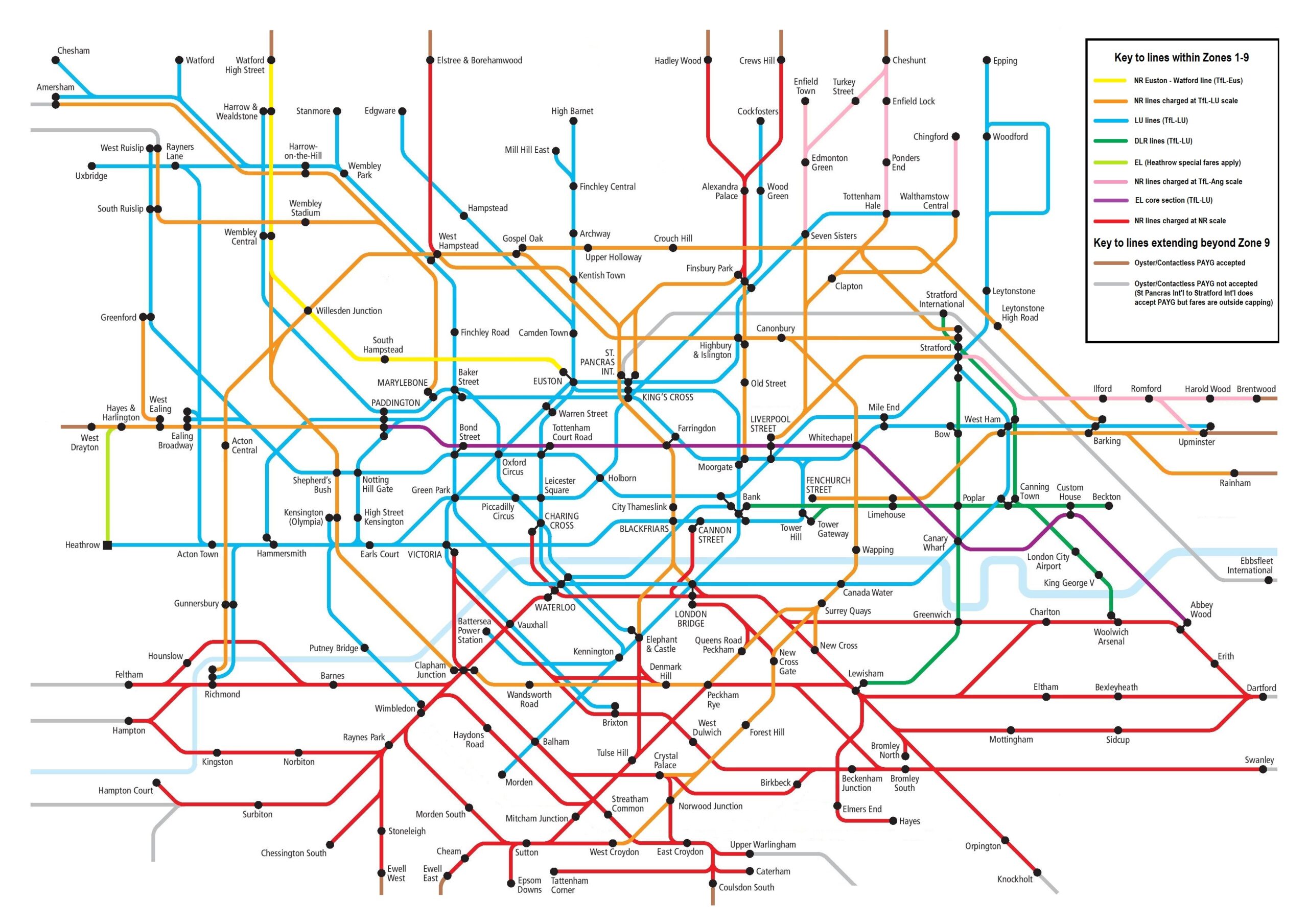 London Travel Card Zones 1 6 Map - Infoupdate.org