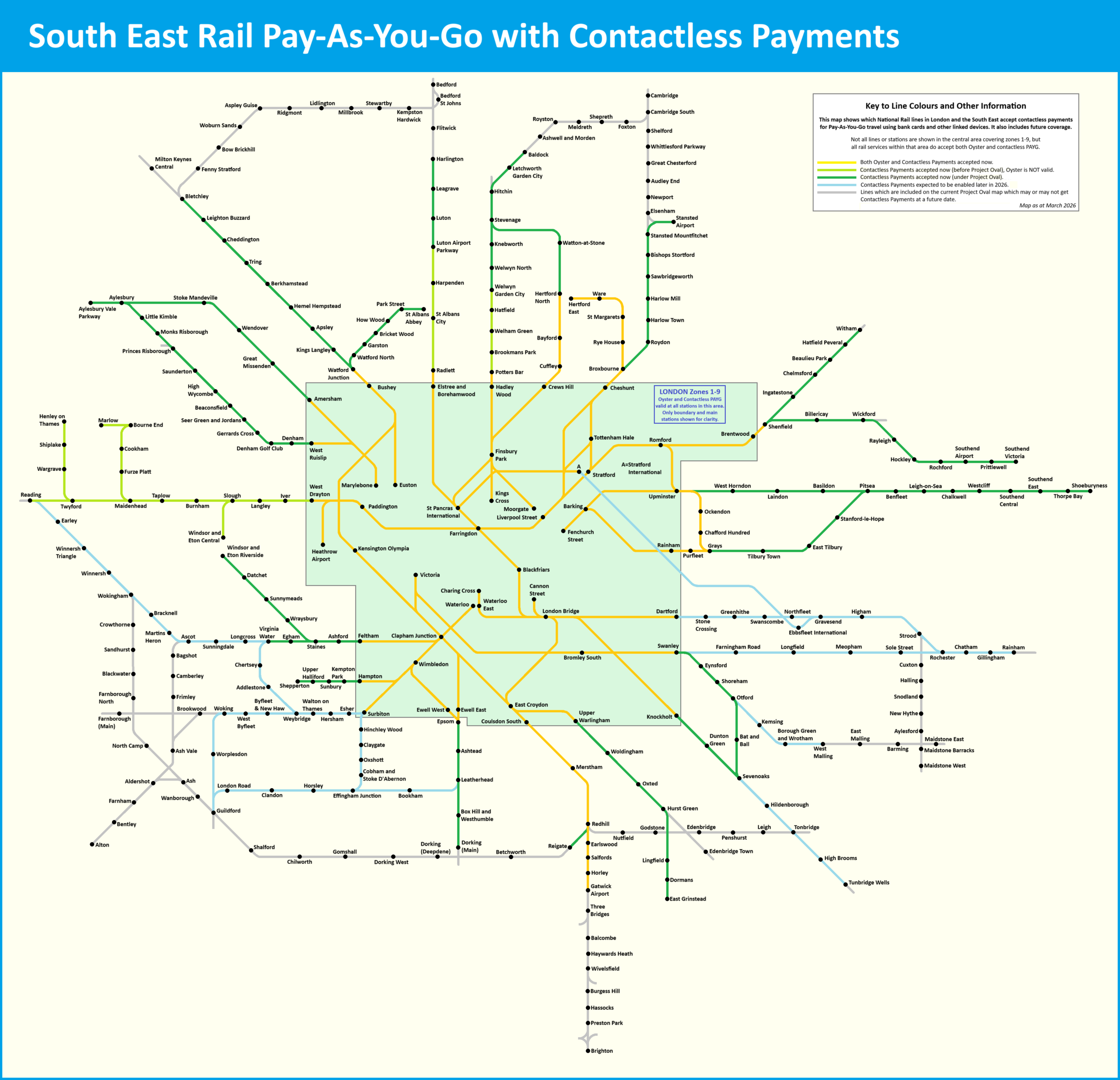 Map showing area covered by current and future contactless payments